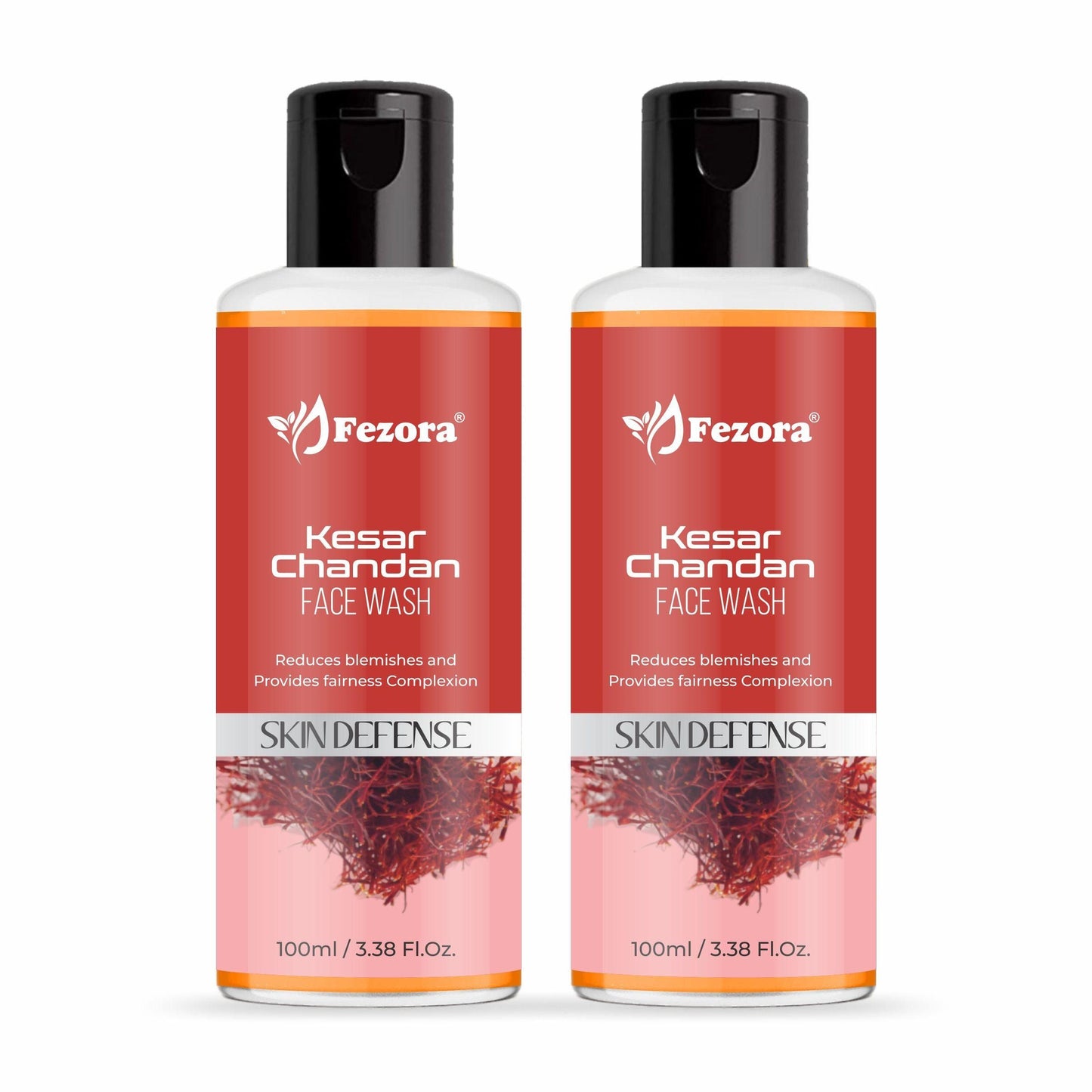 Fezora Chandan & Kesar Face Wash 100ML (Pack of 2)