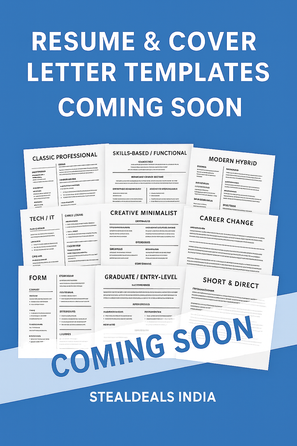 Resume & Cover Letter Templates – Coming Soon 🚀