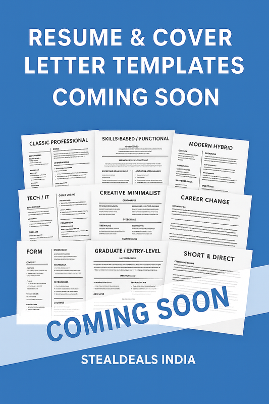 Resume & Cover Letter Templates – Coming Soon 🚀