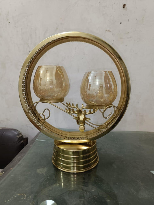 ✨ Royal Twin Antler Circle Candle Holder