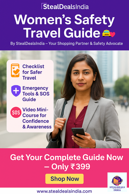 25 Proven Women’s Travel Safety Tools & Tips — Just ₹399 (Launch Price)